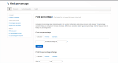 Desktop Screenshot of findpercentage.com