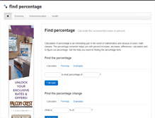 Tablet Screenshot of findpercentage.com